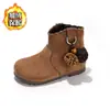 Botas de Princesa para Meninas 2025 Inverno Novas Botas Martin de Veludo Infantil Estilo Coreano Botas Casuais da Moda para Meninas Botas Curtas