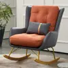 Sillón Mecedor de Lujo Ligero Estilo Nórdico Balcón Hogar Reclinable Casual Sala de Estar Dormitorio Sofá de Espiga Sillón Famoso de Internet