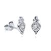 Pendientes de plata S925 con microincrustaciones de circonita, estilo coreano, ligeros, de lujo, estilo hip hop, creativos y populares para mujer.