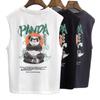 Camiseta sin mangas de verano para hombre Marca de moda estilo nacional para hombre Ins Chaleco deportivo de manga corta para entrenamiento Chaleco holgado para hombre