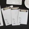 Carpeta con clip de pizarra A4 a5 función creativa blanco y negro bloc de notas clip de pizarra simple no blanco y negro para estudiantes