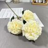 Flores Artificiales 3 Peonías Austin Grandes Camelia Ceremonia de Boda Auditorio de Bodas Arreglo Floral Suave Flor de Seda Decorativa