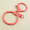 Conjunto de Três Peças com Fecho Lagosta Pintado Anel de Figura Oito de Metal Argola Plana Chaveiro Joias DIY Chaveiro Atacado