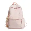 Mochila versátil de color sólido, fresca y simple, estilo japonés, para niñas, adecuada para uso casual, clases escolares y para estudiantes de secundaria y preparatoria.