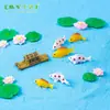 Decorações de aquário paisagístico em miniatura DIY de peixe dourado, acessórios para aquários e fontes de água, chaveiros criativos de peixe pequeno, figuras de resina