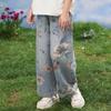 Conjunto de Ropa para Niña 2026 Nueva Moda Camisa Polo de Manga Corta y Pantalones Casuales de Pierna Ancha Conjunto de Dos Piezas Estilo Coreano