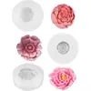 Decoração de Gesso Vela Aromática Artesanal DIY Forma de Camélia Flor Papoula Transfronteiriça Molde de Silicone