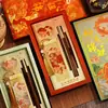 Marcador de Página Koi Estilo Chinês Caixa de Presente Dia de Ano Novo Presente de Recompensa para Alunos do Ensino Fundamental Natal Presente Requintado Marcador de Página de Metal Personalização