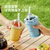 [Licencia Oficial] Vaso Plegable de Hockey sobre Hielo Creativo Molde de Bola de Hielo de Silicona de Grado Alimenticio Vaso con Popote Vaso de Mano para el Verano