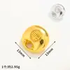 Colgante Geométrico de Aleación de Oro Estilo Chino Tradicional Chapado en Oro de 18 Quilates con Esmalte, Cuentas Espaciadoras de Plata, Cuentas Sueltas Accesorios para Joyería DIY