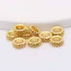 Accesorios Chapados en Oro para Joyería DIY con Espaciadores de Circonita y Espaciadores para Tejer Pulseras de Cuentas