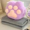 Lindo Cojín Calentador de Manos con Garra de Gato, Manta Acondicionada Tres en Uno con Garra de Animal, Almohada para el Hogar, Almohada para la Siesta, Dormilón Acondicionado para Coche