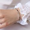 Pulsera Gloff Silin Simple de 2 mm Pulsera de Oro de 18k para Mujer Pulsera Roja de Internet Muy Fina Pulsera Ancha para Mujer
