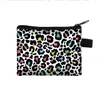 Carteira Pequena Simples com Zíper Estampa de Leopardo Transfronteiriça Porta-Moedas Porta-Documentos Chaves Novo para Homens e Mulheres