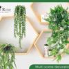 Amazon combinación de planta en maceta colgante eucalipto planta en maceta tira colgante bonsái decoración interior planta verde simulación planta en maceta