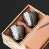 Juego de regalo de tazas de té para pareja pintadas en oro Junyao, taza maestra vintage de alta gama, taza de té Jianzhan, taza de degustación de té, regalo personalizado
