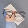 Gafas nuevas 2024 anti luz azul para mujer estilo coreano ovaladas lisas marco grande marco adelgazante gafas para hombre gafas lisas