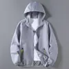 Abrigo para hombre de verano protección solar ropa talla grande holgado combinable simple con capucha deportivo casual chaqueta abrigo fino