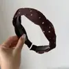 Diadema de Satén Trenzado con Lunares Estilo Coreano para Mujer, Gorro Alto Esponjoso para Calavera, Diadema para Lavarse la Cara y Presionar el Cabello, Accesorio para el Cabello Versátil para Uso Diario