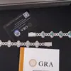 Nuevos Productos Nuevo Pulsera de Plata S925 Moissanita Hip-hop Transfronterizo Europeo y Americano 18mm Trébol de Cuatro Hojas Pulsera de Cadena Cubana