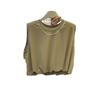 Estilo Europeu e Americano Estilo Curto Sem Mangas Cintura Justa Camiseta Feminina Verão Solta Emagrecimento Versátil Casual Roupa Exterior Top