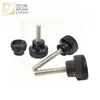 Fabricante Baquelita Acero Inoxidable 304 Tornillo Perilla Pequeña Mango Rayado Disco Cóncavo Mango Recto M456810