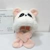 Conjunto Quente de Chapéu e Cachecol Infantil para o Inverno, Fofo e Super Adorável, com Forro de Pelúcia, à Prova de Vento, Aba Larga, Protetor de Pescoço e Proteção para as Orelhas para Bebês