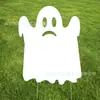 Placa de Jardim de Halloween Mais Vendida Transfronteiriça, Placa Decorativa Assustadora de Fantasma Branco que Brilha no Escuro para Festa de Feriado