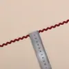 Correa de hombro para mascotas de 0,5 cm, colorida, borde ondulado curvo, correa tejida, accesorios de ropa hechos a mano, DIY