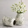 Jarrón Cerámico Retro Estilo Country Americano para Flores Frescas, Mini Plantas Verdes en Maceta para Sala de Estar, Pequeños Adornos de Escritorio
