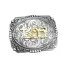 Hebilla de Cinturón de Aleación de Zinc Estilo Western Vaquero Caballo Cruzado Hebilla de Placa de Aleación Accesorios para Cinturón