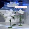 Grande flor de papel plissado artesanal para casamento, flor de tinta, área de boas-vindas para casamento, palco, estrada, fundo de chumbo, decoração, adereços