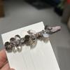 Coreia do Sul Dongdaemun Tecido de Cristal Grampo de Cabelo Acessório de Cabeça Floral e com Diamantes Clipe Lateral Clipe para Franja Clipe para Cabelo Quebrado Clipe Bico de Pato Acessório de Cabeça