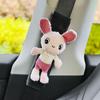 Lindas almohadillas de hombro para cinturón de seguridad de coche de dibujos animados decorativas de felpa cubierta para cinturón de seguridad de coche anti-desgaste par universal para 4 estaciones
