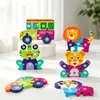 Educação Infantil Cognição de palavras do alfabeto inglês quebra-cabeça tridimensional quebra-cabeça de madeira quebra-cabeça pinyin animal de desenho animado cognição de trânsito
