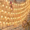 Cadena de Luces LED de Gipsofila Estrella Pentagrama Alimentada por Batería Luces de Colores para Decoración de Boda Dormitorio Decoración Festiva Navidad