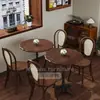 Mesas y Sillas de Cafetería, Estilo Retro Americano Comercial de Moda, Mesas para Panadería y Pastelería, Sillas de Comedor de Madera Maciza para Restaurante