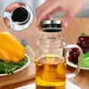 Botella Gruesa de Vidrio de Borosilicato Alto para Aceite y Vinagre con Escala, Olla de Almacenamiento de Aceite, Anti-Goteo, Hermética, Olla de Aceite para el Hogar en la Cocina