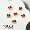 Accesorios para Uñas de Año Nuevo, Serie Roja Festiva Popular Estilo Chino, Lingotes de la Suerte, Bolsas de la Suerte, Decoraciones para Uñas de Aleación de Pez Dorado