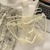 Ventas Directas de Fábrica Superventas Transfronterizos Calzones de Encaje Hueco Sexy para Mujer Estilo Puro Deseo de Niña Malla Calzones de Tiro Bajo