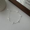Pulsera de Mariposa de Plata Esterlina S925 Diseño Nicho de Moda para Mujer Pulsera con Sentido Avanzado Simple Mejor Amiga Mariposa