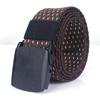 Cinturón de seguridad con hebilla lisa para hombre, hebilla de plástico, táctico, POM, para exteriores, de nailon, para pantalones, tejido, al por mayor