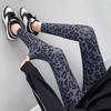 Temu Novos Leggings Quentes com Estampa de Pele de Tubarão Leopardo Femininos Europeus e Americanos Cintura Alta Justos Esportivos Stretch Yoga Calças Barbie
