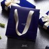 Nova Bolsa Tote de Presente Estilo Ins Azul Escuro Exquisita Simples Estilo Coreano Linda Bolsa de Presente para Costas Bolsa de Mão Bolsa de Doces