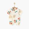Ropa de bebé de verano fina de algodón puro para bebé, ropa de liebre de manga corta para salir, mono de gasa para recién nacido, aire acondicionado de verano