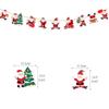 Decorações de Natal Bandeira de Natal Pendurada Decoração Bandeira de Férias Decoração de Festa Papel Cartoon Flor de Natal Bandeira Pendurada