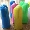 Nuevo Diseño Tamaño Grande Cerdas Largas Caja Plástica Individual Empaque Cepillo de Dedo de Silicona Cepillo de Dientes Cepillo de Dientes de Grado Alimenticio