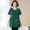 Playera Holgada de Verano para Mujer de Talla Grande Nueva, Larga hasta la Rodilla, 100 kg para Mamás Gorditas de Mediana Edad