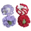 Claveles Tejidos a Mano Flores Artificiales Hilo DIY Día de la Madre Día del Maestro Examen de Admisión Universitaria Festival del Bote del Dragón Regalo Festivo Venta al por Mayor