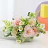 Decoração de Casa Canto das Flores Poético Cinco Cabeças Transfronteiriça Flor Artificial Flor Falsa Flor de Seda Flor de Mão para Casamento Decoração para Fotografia de Estrada